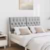 vidaXL Testiera imbottita Grigio chiaro 120 cm Pino massello