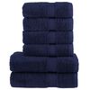 vidaXL Set ASciugamani SOLUND 8 pz Blu Navy 600 gsm