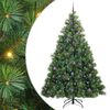 vidaXL Albero di Natale artificiale con 300 LED Verde 240 cm PE e PVC
