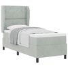vidaXL Letto a molle con testiera Grigio chiaro 200 x 80 cm Velluto