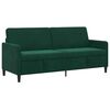 vidaXL Divano con Storage Verde Scuro 192 x 78 x 87 cm Poliestere