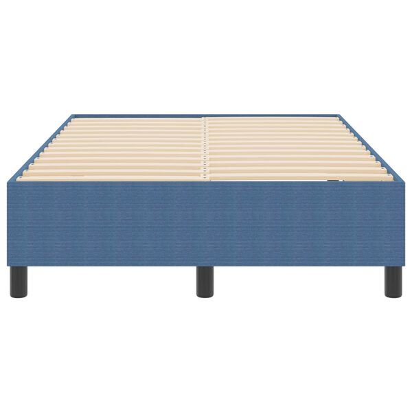 vidaXL Letto a molle Blu 120 x 190 cm Tessuto in velluto a coste