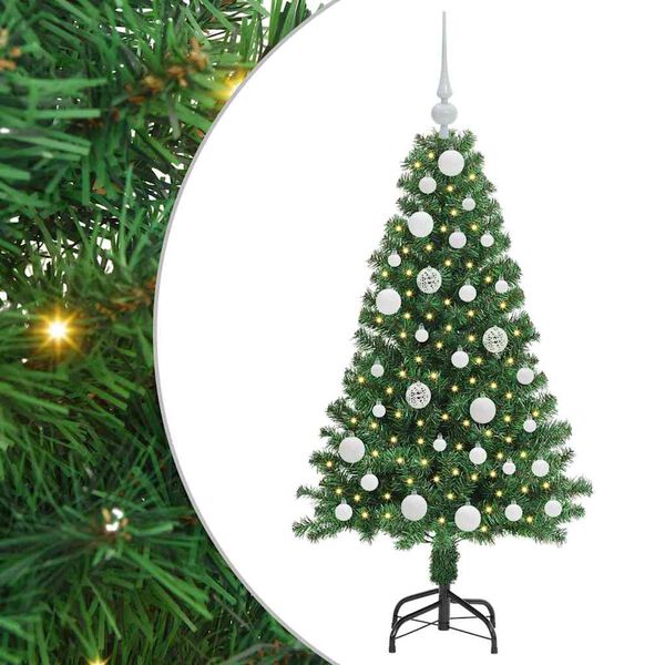 vidaXL Albero di Natale artificiale con 150 LED Verde 120 cm