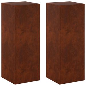 vidaXL Supporto per piante 2 pcs Ruggine 30 x 30 x 80 cm