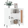 vidaXL Credenza 69,5x34x90 cm in Legno Multistrato Bianco Lucido