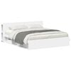 vidaXL Telaio del letto con storage con testiera Bianco 180 x 200 cm