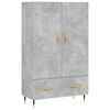 vidaXL Credenza Grigio Cemento 69,5x31x115 cm in Legno Multistrato