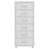 vidaXL Schedario Mobile Grigio 28x41x69 cm in Metallo