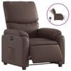 vidaXL Poltrona Reclinabile Elettrica Marrone in Similpelle
