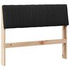vidaXL Testiera imbottita Nero 100 cm Pino massello