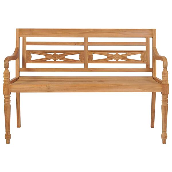 vidaXL Panchina Batavia con Cuscino Talpa 150 cm Massello di Teak