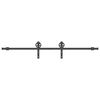 vidaXL Kit di Binari per Porte Scorrevoli 200 cm Acciaio Nero
