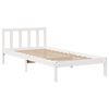 vidaXL Letto senza Materasso Bianco 75x190 in Legno Massello di Pino