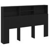 vidaXL Testata del letto Rovere Nero Legno ingegnerizzato