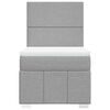 vidaXL Giroletto a Molle con Materasso Grigio Chiaro 80x200 cm Tessuto