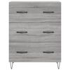 vidaXL Credenza Grigio Sonoma 69,5x34x180 cm in Legno Multistrato