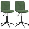 vidaXL Sedie da Pranzo Girevoli 2 pz Verde Scuro in Velluto