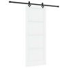 vidaXL Porta scorrevole 83 x 211 cm Legno ingegnerizzato Bianco e Nero