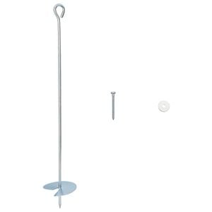 vidaXL Ancora per Terra 10 pz Metallo Galvanizzato Argento
