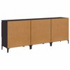 vidaXL Sideboards 3 pcs Rovere Nero 60 x 35 x 70 cm Legno multistrato