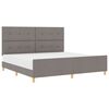 vidaXL Struttura del letto con testiera Talpa 200 x 200 cm Tessuto