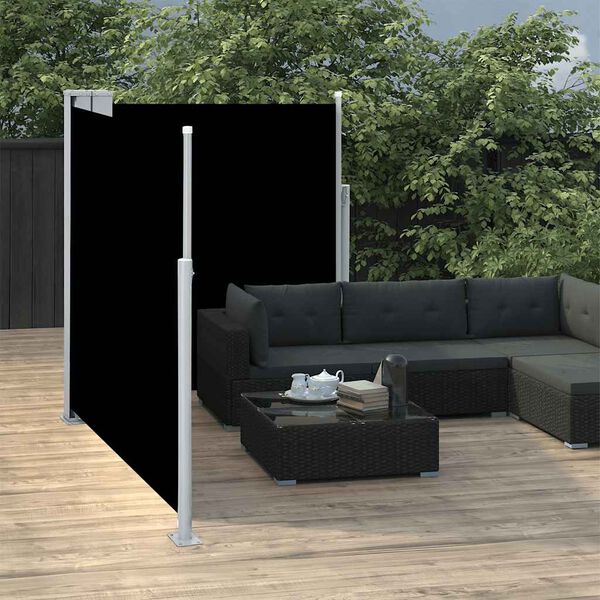 vidaXL Tenda da Sole Due Lati Retrattile per Patio 170x600 cm Nera