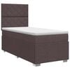 vidaXL Letto box spring con materasso Marrone Scuro 90 x 200 cm