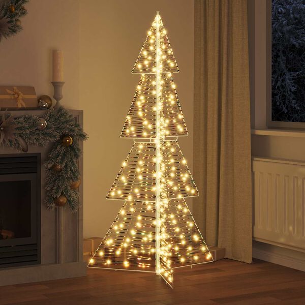 vidaXL Albero di Natale con 240 LED Bianco caldo 180 cm PET
