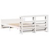vidaXL Giroletto con Testiera Bianco 135x190 cm Legno Massello di Pino