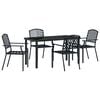 vidaXL Set da Pranzo per Giardino 5 pz Antracite