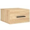vidaXL Comodino a Muro Rovere Sonoma 35x35x20 cm