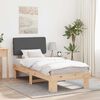 vidaXL Letto con Testiera Rivestita Grigio scuro 100 x 200 cm