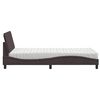 vidaXL Letto con Materasso Hanko Marrone Scuro 100x200 cm in Tessuto