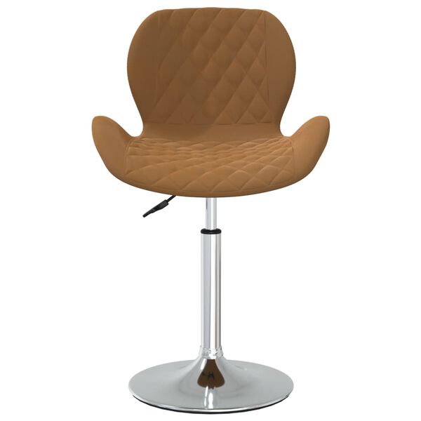 vidaXL Sedie da Pranzo Girevoli 4 pz Marroni Velluto