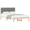 vidaXL Letto con Testiera Rivestita Grigio chiaro 135 x 190 cm
