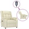 vidaXL Poltrona Massaggiante Elettrica Crema Similpelle