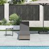 vidaXL Lettino Prendisole con Cuscini Grigio 55x200x25,5cm Polyrattan