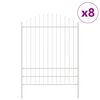 vidaXL Recinzione per Giardino WOERDEN 8 pz 170 x 225 cm Bianco