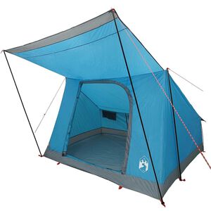 vidaXL Tenda da campeggio con tetto Blu 223 x 163 x 130 cm taffetà