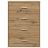 vidaXL Credenza Rovere artigianale 60 x 31 x 84 cm Legno multistrato