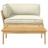 vidaXL Set di divani con cuscino 2 pcs Crema Legno di Acacia Massello