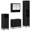 vidaXL Set di mobili per il bagno 4 pz Rovere Nero