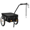 vidaXL Rimorchio Bici/Carrello Manuale 155x60x83 cm in Acciaio Nero