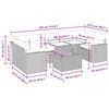 vidaXL Set Divano da Giardino 8 pz con Cuscini Grigio in Polyrattan