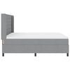 vidaXL Letto a molle con materasso Grigio chiaro 180 x 200 cm Tessuto