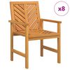 vidaXL Sedia da pranzo 8 pcs Naturale 62.5 x 59 x 89 cm