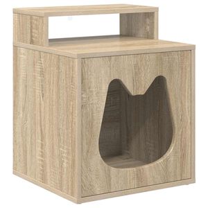 vidaXL Casa per Gatti Sonoma 42,5 x 40 x 53,5 cm Legno ingegnerizzato