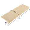 vidaXL Tappetini per scale 15 pz 65x21x4 cm Beige chiaro Bordo rettangolare