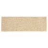 vidaXL Tappetini per scale 15 pz 65x21x4 cm Beige chiaro Bordo rettangolare