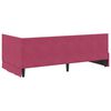 vidaXL Cornice del letto ad angolo Rosso Vino 100 cm x 200 cm Velluto